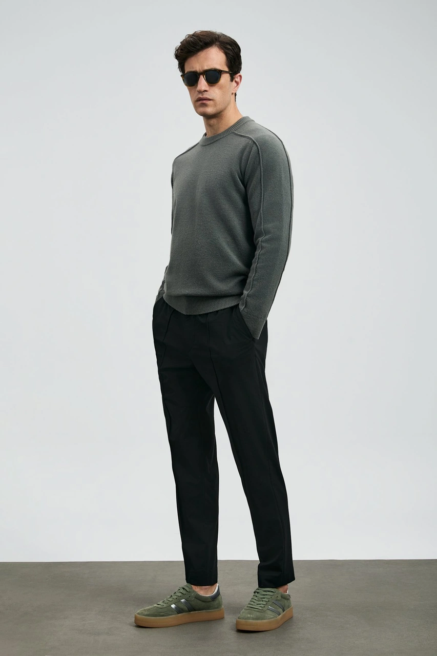 Lufian Erkek Sımon Smart Chino Slim Fit Pantolon 112190329 Siyah Siyah