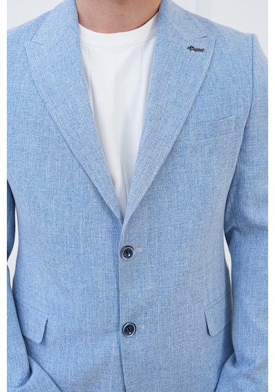 Dupont Classics Dupont Slim Fit Sivri Yaka 6 Drop Çift Yırtmaç Keten Blazer Ceket - Nefes Alabilen Hafif Erkek Ceket Mavi Dupont Classics Dupont Slim Fit Sivri Yaka 6 Drop Çift Yırtmaç Keten Blazer Ceket - Nefes Alabilen Hafif Erkek Ceket Mavi