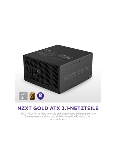 C1200 1200w 80 Gold Atx 3.1 Tam Modüler Siyah Güç Kaynağı