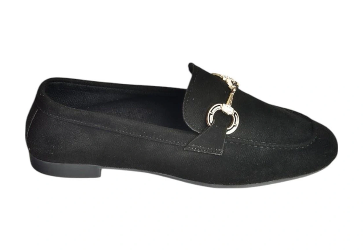 Fox Shoes V250017002 Siyah Süet Günlük Kadın Ayakkabı Siyah-süet