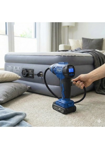 Scheppach C-AC20-X 20V 7 Bar Akülü El Kompresörü Akü ve Şarj Cihazı Dahil Değildir - 5909247900