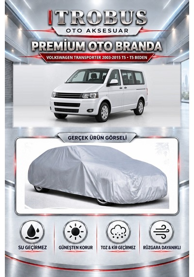 Volkswagen Transporter T5 2003-2015 Uyumlu Premium Araba Brandası Oto Branda T5 Beden