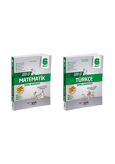 Gizli 2026 6. Sınıf Matematik + Türkçe Usta İşi Soru + Kavram Haritası Seti 2 Kitap Güncel Müfredat