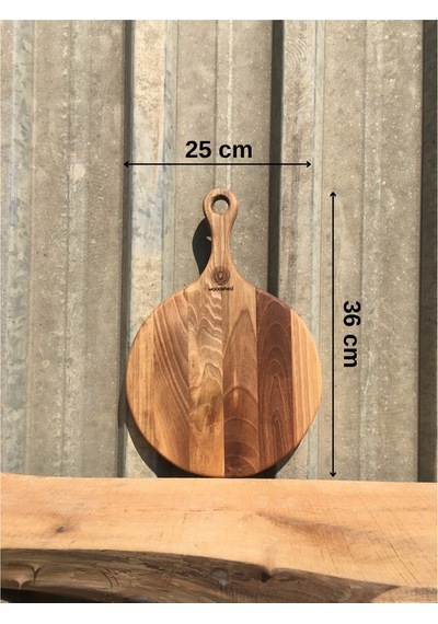 Ahşap Doğal Ceviz Kesme Ve Sunum Tahtası, Peynir Ve Pizza Tabağı, Kişiye Özel Farklı Desen 36x25 Cm Ahşap