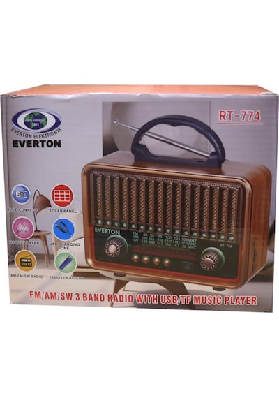 Everton Rt-774 Bluetooth-usb-sd-fm Şarjlı Nostaljik Radyo