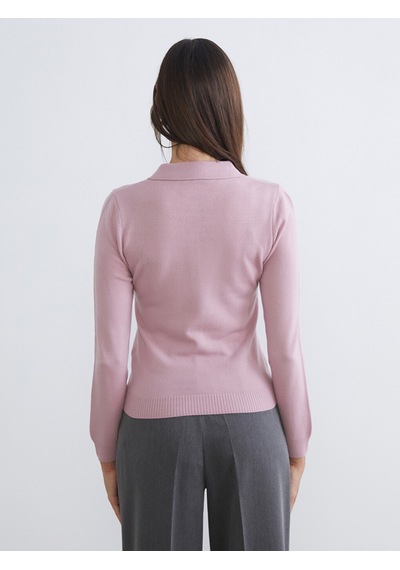 Lcw Vision Lila Polo Yaka Kadın Triko Kazak