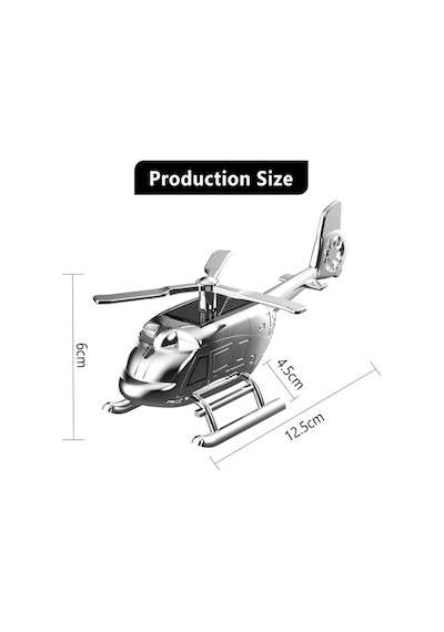 Siyah Araba Koku Difüzörü Süs Güneş Enerjili Helikopter Şekli Dönme Bıçağı Katı Aromaterapi