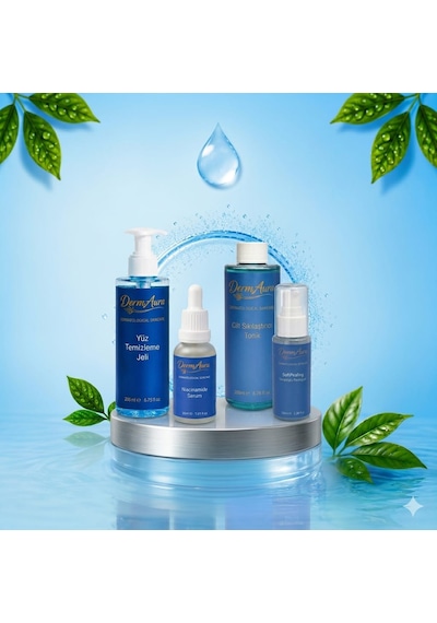 Dermaura Erkekler İçin Yağlı Cilt Ve Gözenek Bakım Seti