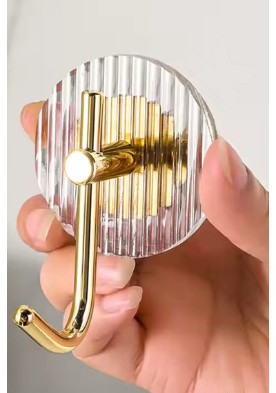 3 Adet Gold Duvar Askısı - Güçlü Yapışkanlı Vida Gerektirmez Gold