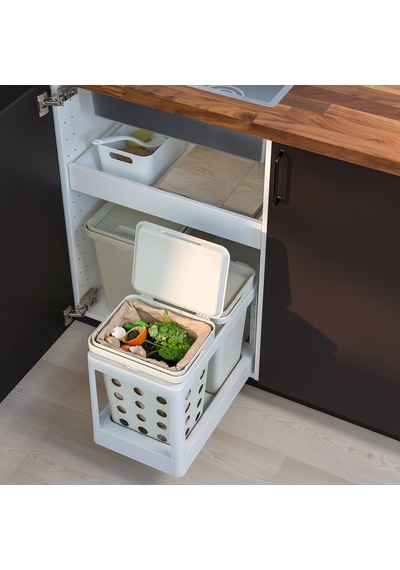 Ikea Hållbar Çöp Ayrıma Için Sürgü Çerçeve Açık Gri