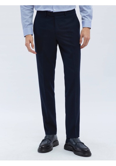 Kip Lacivert Düz Dokuma Fitted Fit Klasik Pantolon 400053 Lacivert