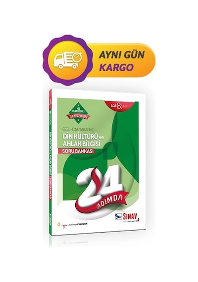 Sınav 8.Sınıf 24 Adımda Din Kültürü ve Ahlak Bilgisi Soru Bankası- Sınav Dergisi Yayınları