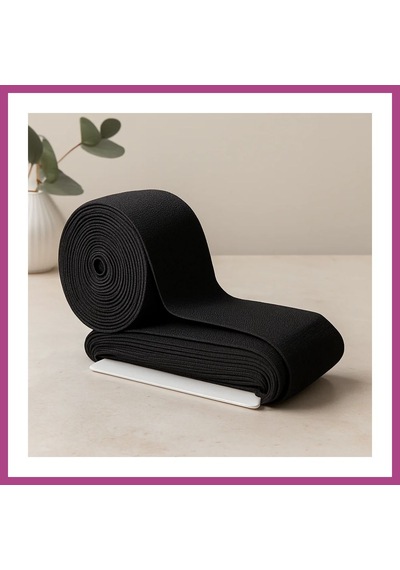 Gees Global Siyah Paça Lastik 1.5 Cm Yassı - 10 M Gbzs