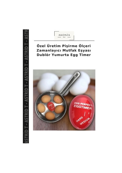 Özel Üretim Pişirme Ölçeri Zamanlayıcı Mutfak Eşyası Dublör Yumurta Egg Timer