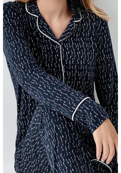 Arnetta Kadın Lacivert Gömlek Pijama Ar3430-s-v1 Lacivert
