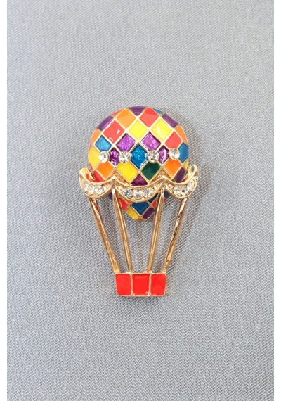 Uçan Balon Broş. Taşlı Tasarım Broş. Yaka İğnesi Broş. Kadın Broş. Erkek Broş. Broş. Unisex Çok Renkli