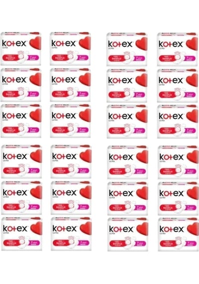 Kotex Tekli Uzun Hijyenik Ped 7'li X 24 Adet Ultra Rahatlık İle Gün Boyu Konfor