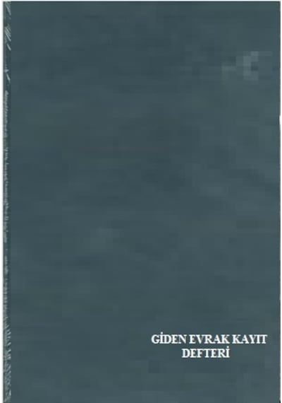 Giden Evrak Kayıt Defteri Ciltli 96 Yp Özkan Koyu Lacivert