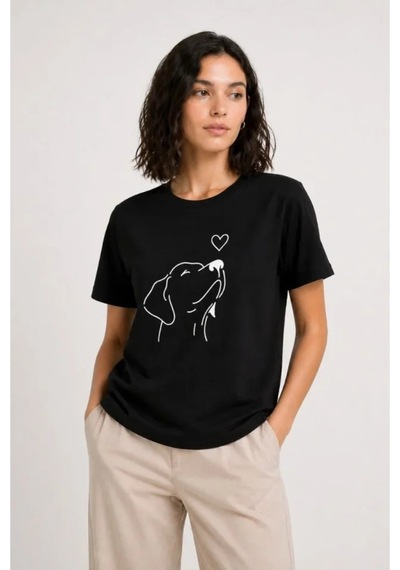 Butik İstanbul Köpek Figürlü Minimal Baskılı Tişört Kısa Kol Yazlık T-shirt - Siyah Butik İstanbul Köpek Figürlü Minimal Baskılı Tişört Kısa Kol Yazlık T-shirt - Siyah