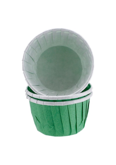 Cupcake Kalıbı Orta Boy Düz Renk 50x39 Mm 100 Adet Yeşil