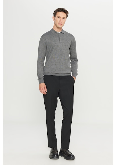 AC&Co / Altınyıldız Classics Erkek Grı Melanj Yünlü Standart Fit Normal Kesim Polo Yaka Basic Triko Kazak GRI MELANJ AC&Co / Altınyıldız Classics Erkek Grı Melanj Yünlü Standart Fit Normal Kesim Polo Yaka Basic Triko Kazak GRI MELANJ