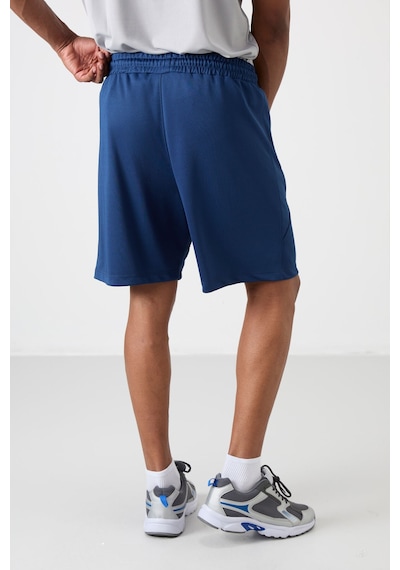 Tommy Life Parlament Polyester Kalın Yumuşak Comfort Fit Erkek Şort - 81271 Mavi