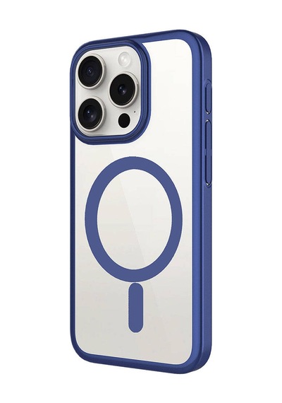 Apple Uyumlu iPhone 15 Pro Max Kılıf Wireless Şarj Özellikli Sert Pc Zore Mat Riksos M-safe Kapak Siyah