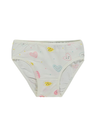Civil Girls Kalp 2-12 Yaş Kız Çocuk 2'li Külot - Standart 82K66116626W1