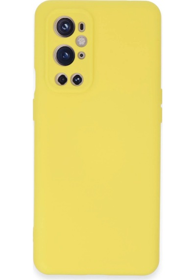Newface - 676 - One Plus 9 Pro Kılıf Nano İçi Kadife Silikon - Csmo-tex - - Sarı