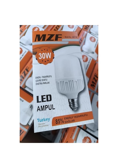 Mzf Led Jumbo Ampul 30w Beyaz Işık 6500k , E27 Duy, Enerji Tasarruflu 1