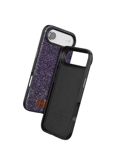 Onegif Apple İphone 17 Air Bright Simli Kapak - Derin Mor Kılıf