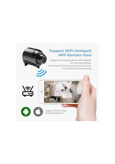 X Mini Wifi Kamera Gzli Kamera 1080p Uzaktan İzleme Kayit