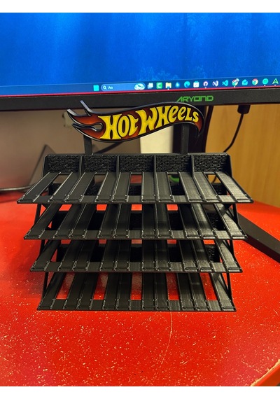 Hot Wheels Uyumlu 20 Araçlık Stand 1/64 Siyah Renkli Logolu
