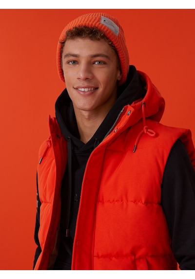 Regular Fit Erkek Yelek Turuncu