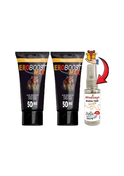Eroboostmax 2 Tane Erkeklerin Gecesine Özel 50 Ml Boost + Afrodizayn Yağı