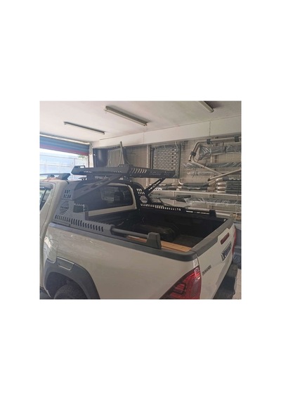 Mitsubishi L200 2019+ Uyumlu 3 Mm Sepetli Roll Bar Siyah Off-road Tasarım Dayanıklı Metal Kasa Koruma Aksesuarı