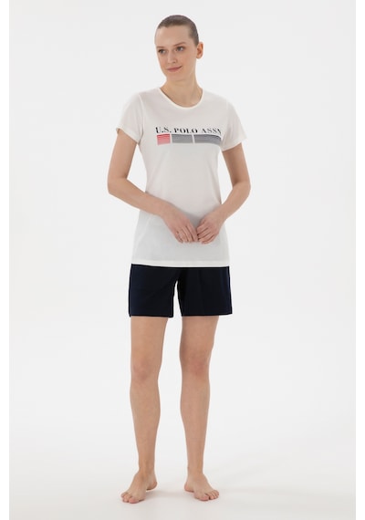 U.s. Polo Assn. Kadın Ekru Pijama Takım 50312919-vr019 Ecru Ekru