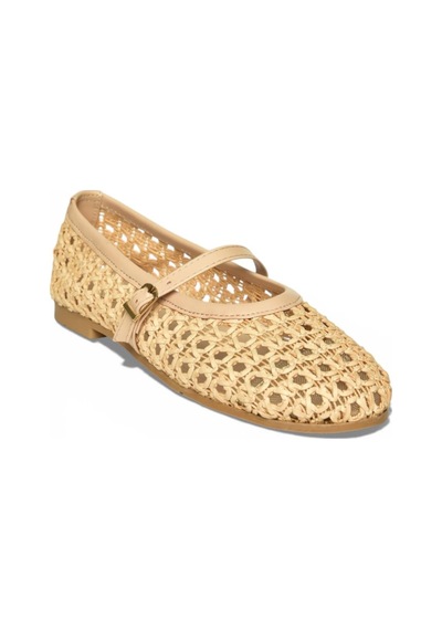 Fox Shoes Y267272709 Ten Örgü File Görünümlü Kadın Babet Ten
