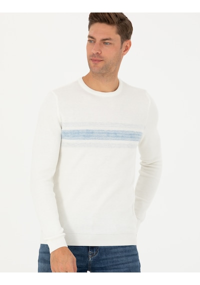 Pierre Cardin Erkek Ekru Triko Kazak 50278095-vr019 Ekru