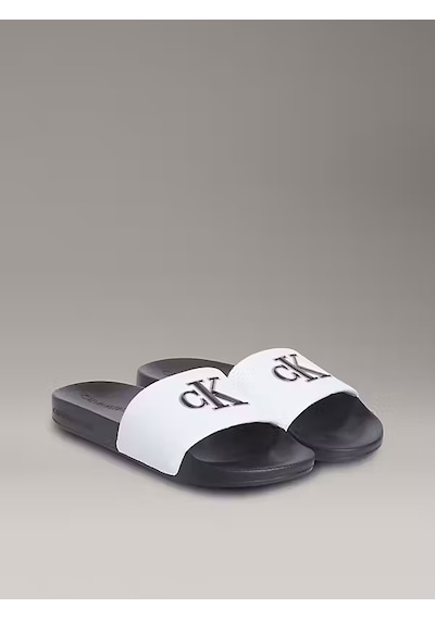 Calvin Klein Erkek Beyaz Terlik Ym0ym01281 01w