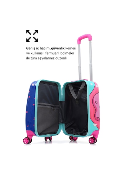 Gedox Kids Mor Pembe Dondurma Donut Desenli Kız Çocuk Valizi 151.01 Mor Pembe Dondurma Donut