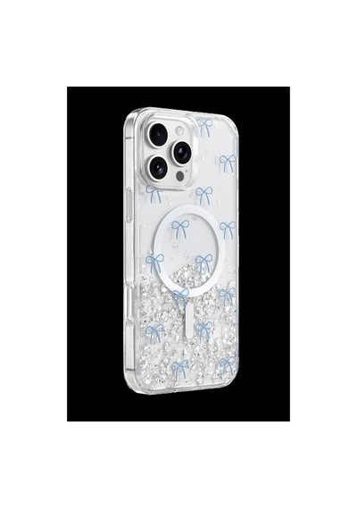 Onegif Apple Uyumlu   iPhone 16 Pro Max Misk Simli Magsafe Kapak - Desen 3