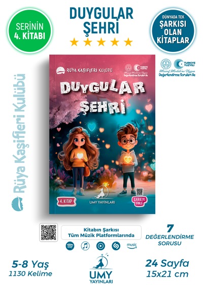 Umy Yayınları Duygular Şehri - Çocuklar İçin Duygusal Zeka Eq Ve Empati Geliştiren Hikaye Kitabı