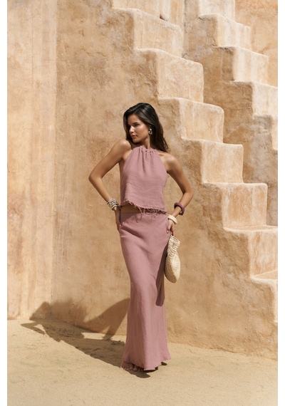 Mai Collection Mai Studios Co. Malmvira Açık Bordo Keten Crop Etek Takım Acık Bordo Mai Collection Mai Studios Co. Malmvira Açık Bordo Keten Crop Etek Takım Acık Bordo