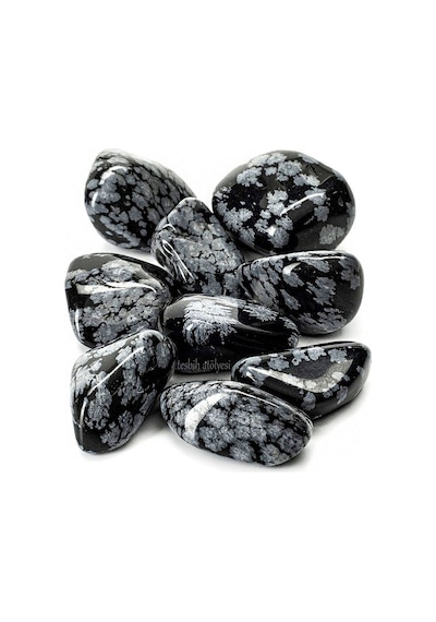 Karlı Obsidyen Taşı Doğal Taş Kütle Parça