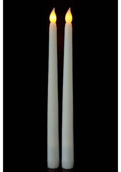 2 Adet Işıklı Şamdan Mum 34 Cm Çok Renkli