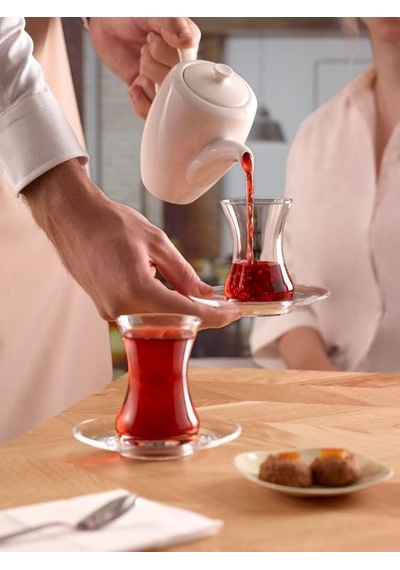 Çay Bardağı 125 Cc 4'lü Hediyelik Kutu Çok Renkli
