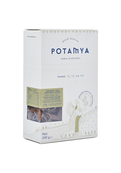 Potamya Organik Yeşil Mercimek Penne 240 G - 5 Adet Tarı