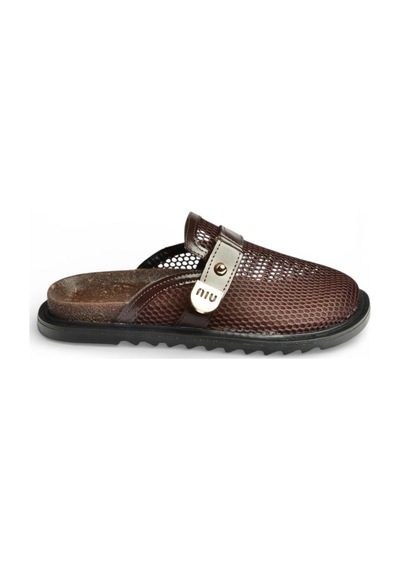 Fox Shoes Y250505015 Kahverengi File Önü Kapalı Kadın Terlik Kahverengi