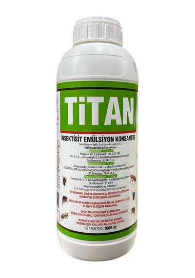 Tıtan 1 Litre Kokulu Genel Haşere İlacı Etkili Böcek Ve Haşere Kontrolü